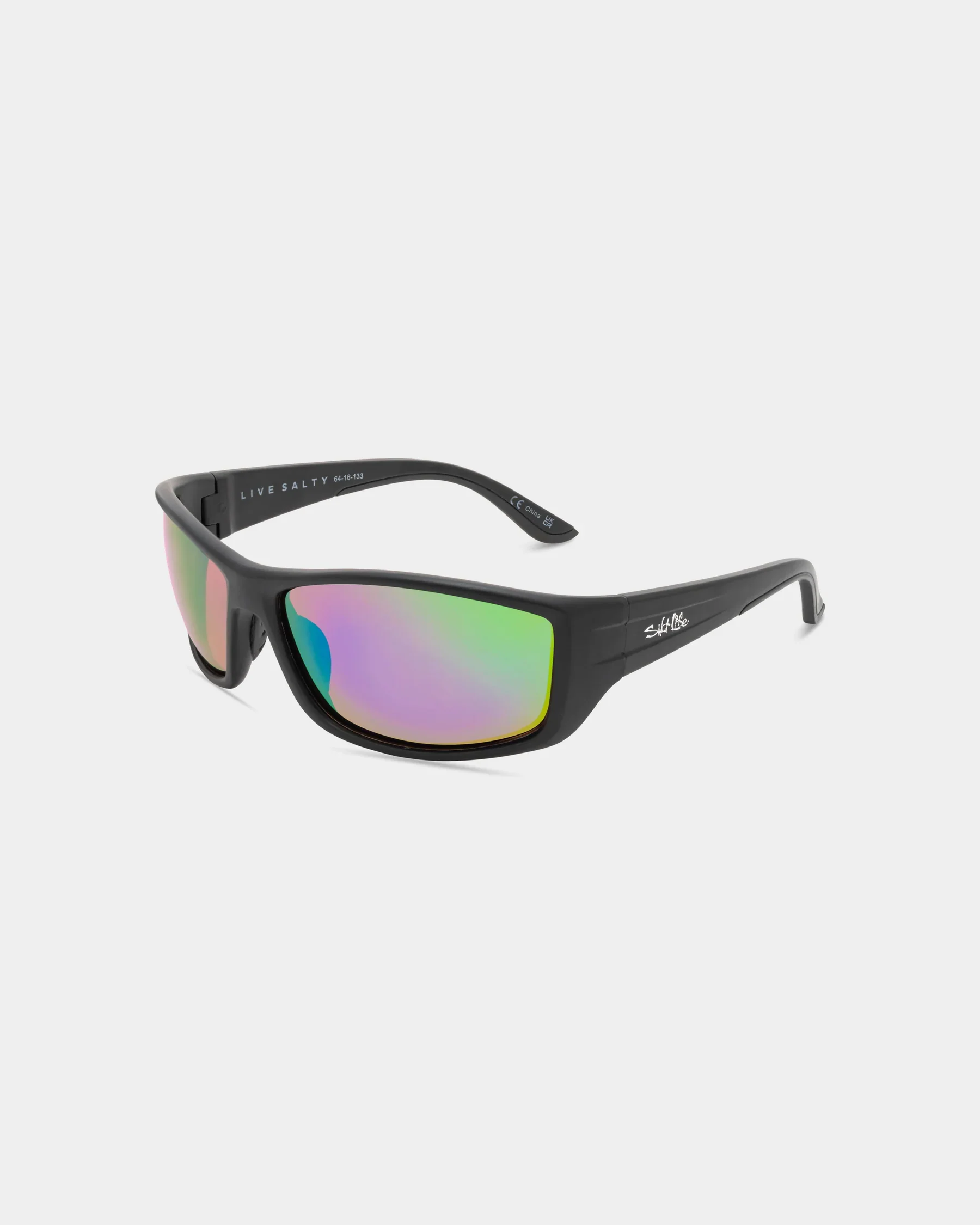 Trusted Salt Life Sunglasses Satin Black Frame Brown w Green Mirror TAC Polarized Lens SL-018-010126 Fashionable