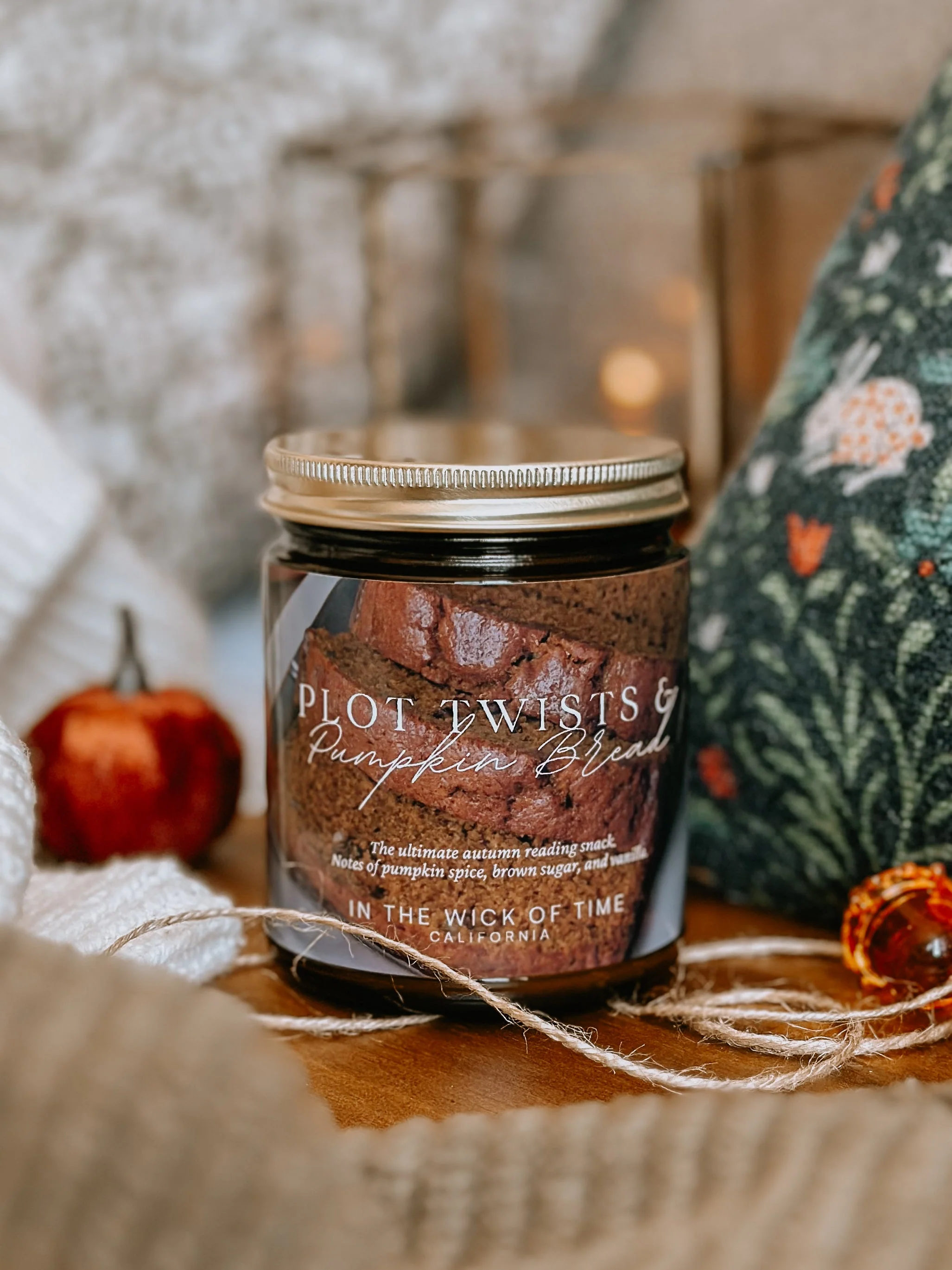 Selected Plot Twists Pumpkin Bread Candle Versatile