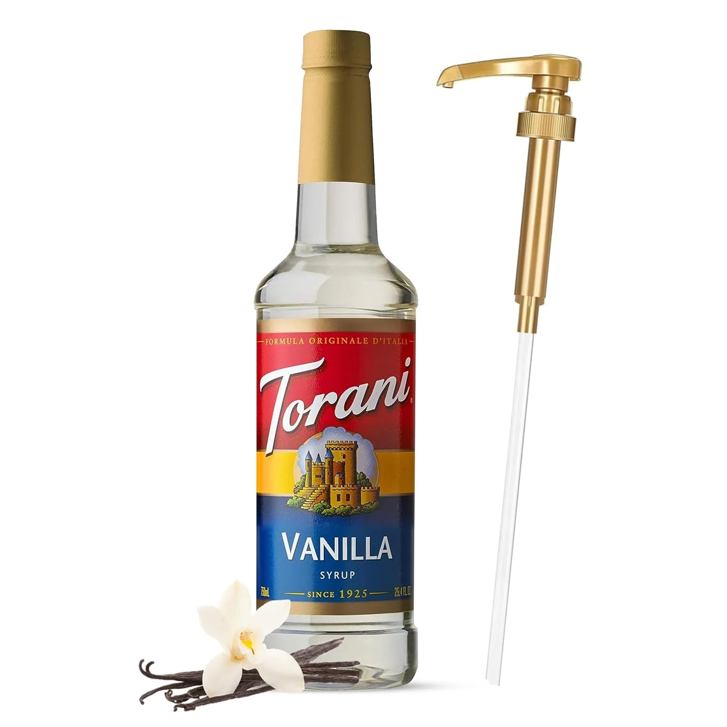 High-End Jimoco® Syrup Pump Dispenser Torani® Vanilla Syrup 25.4 oz – Coffee Syrup Pump Flavoring Bundle High-Quality