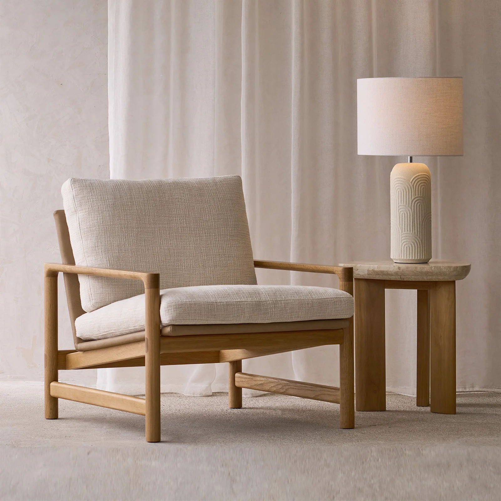 Selected Troubadour Fabric Armchair Oak Frame – Yeti Eco-Friendly