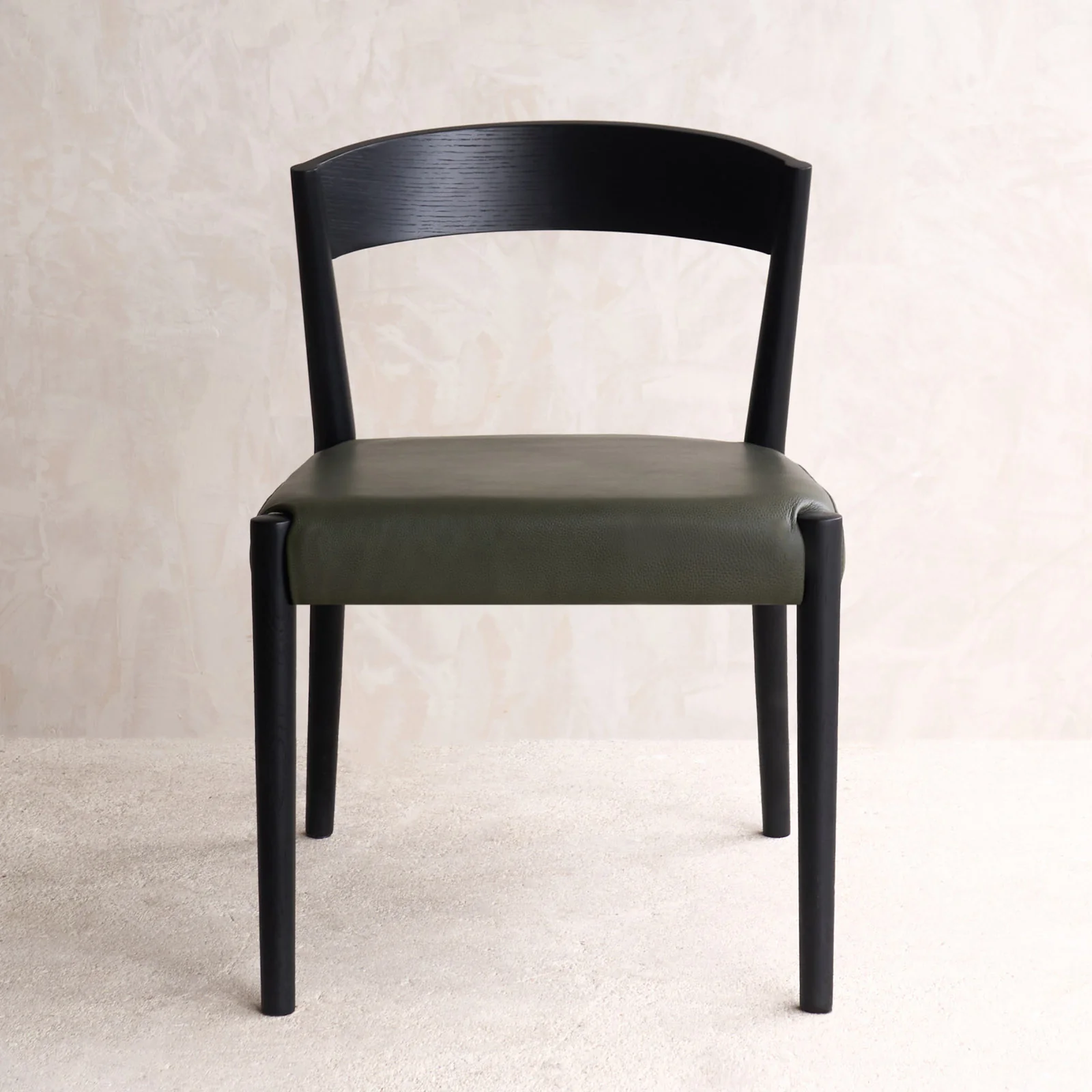 Innovative Ronda Leather Dining Chair Black Frame – Kale Pure