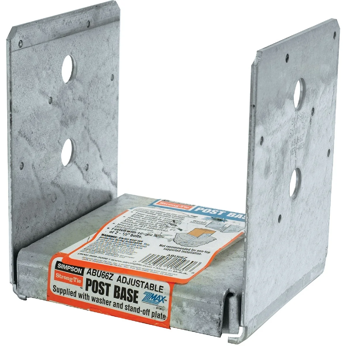 Durable Simpson Strong-Tie 6 In. x 6 In. 12 ga Z-Max ABU Post Base Crafted