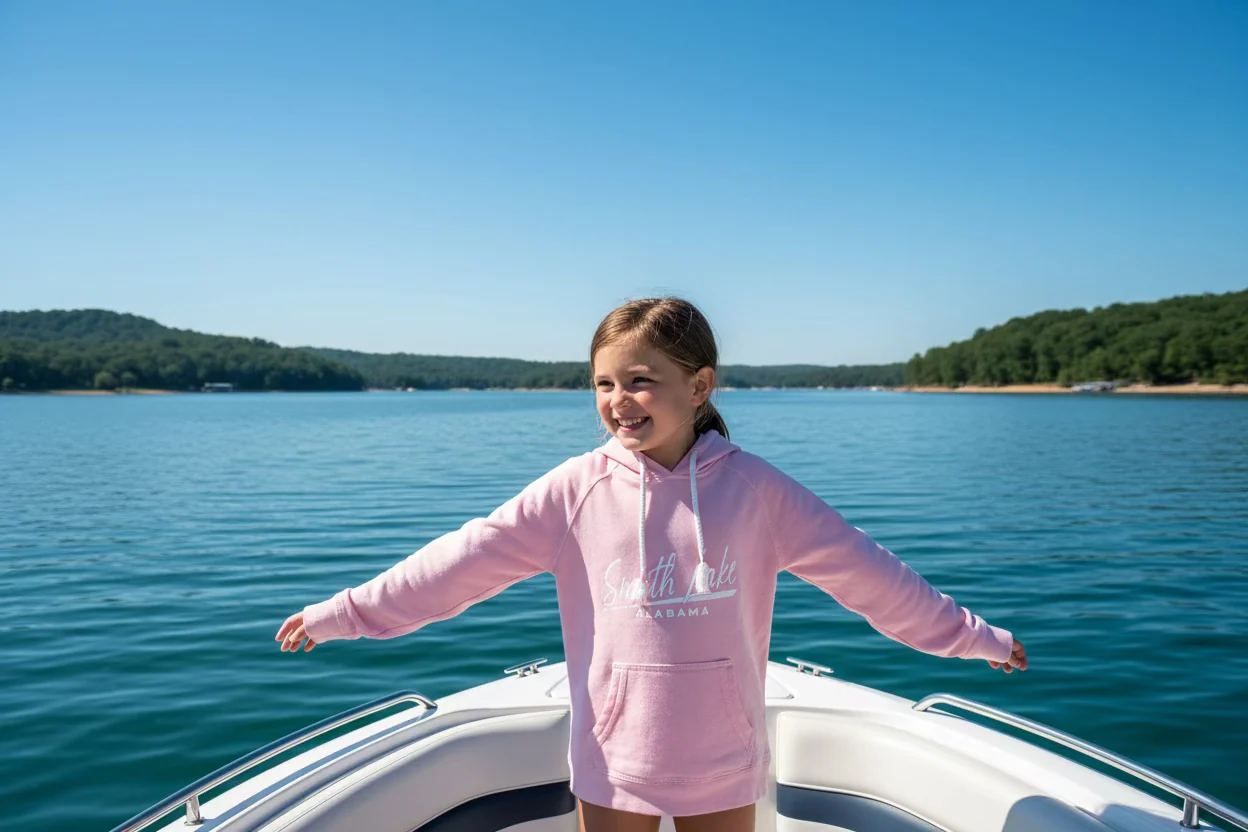 Breathable Smith Lake Girl’s Raw Edge Burnout Fleece with Kangaroo Pocket Heloha Next-Generation