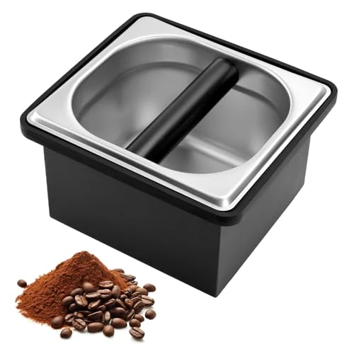 High-Performance Espresso Knock Box Stainless Steel Coffee Puck Container Knockbox Durable