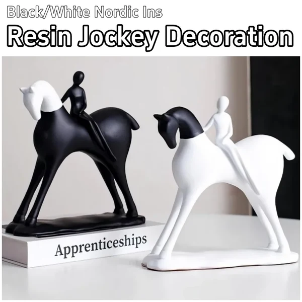 Minimalist Nordic Abstract Horse Rider Figurine Exclusive