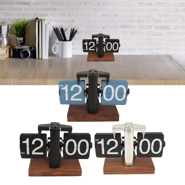 Flexible Vintage Automatic Mechanical Flip Clock Official