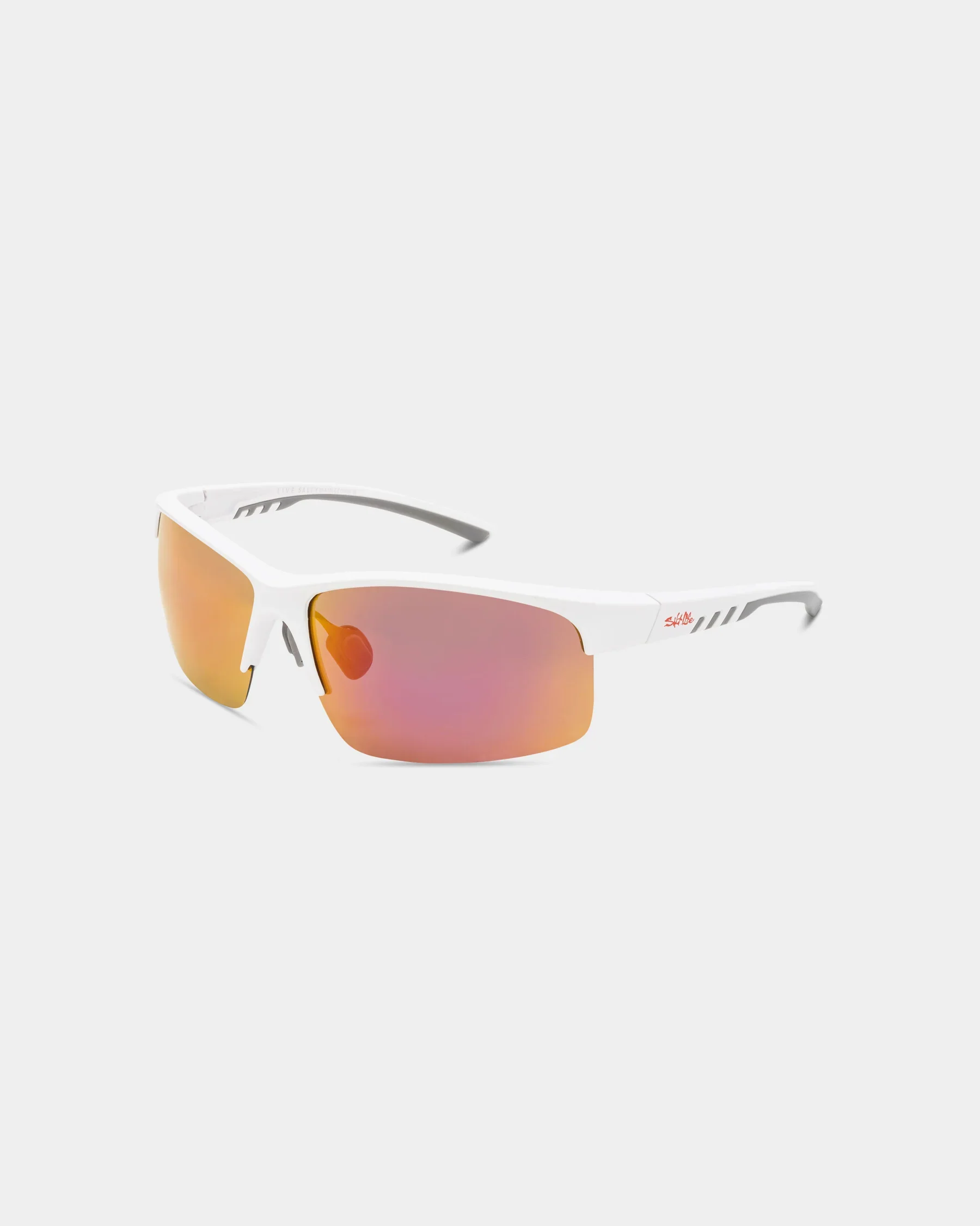 First-Class Salt Life Sunglasses Satin White Frame Smoke w Red Mirror TAC Polarized Lens SL-026-110958 Versatile