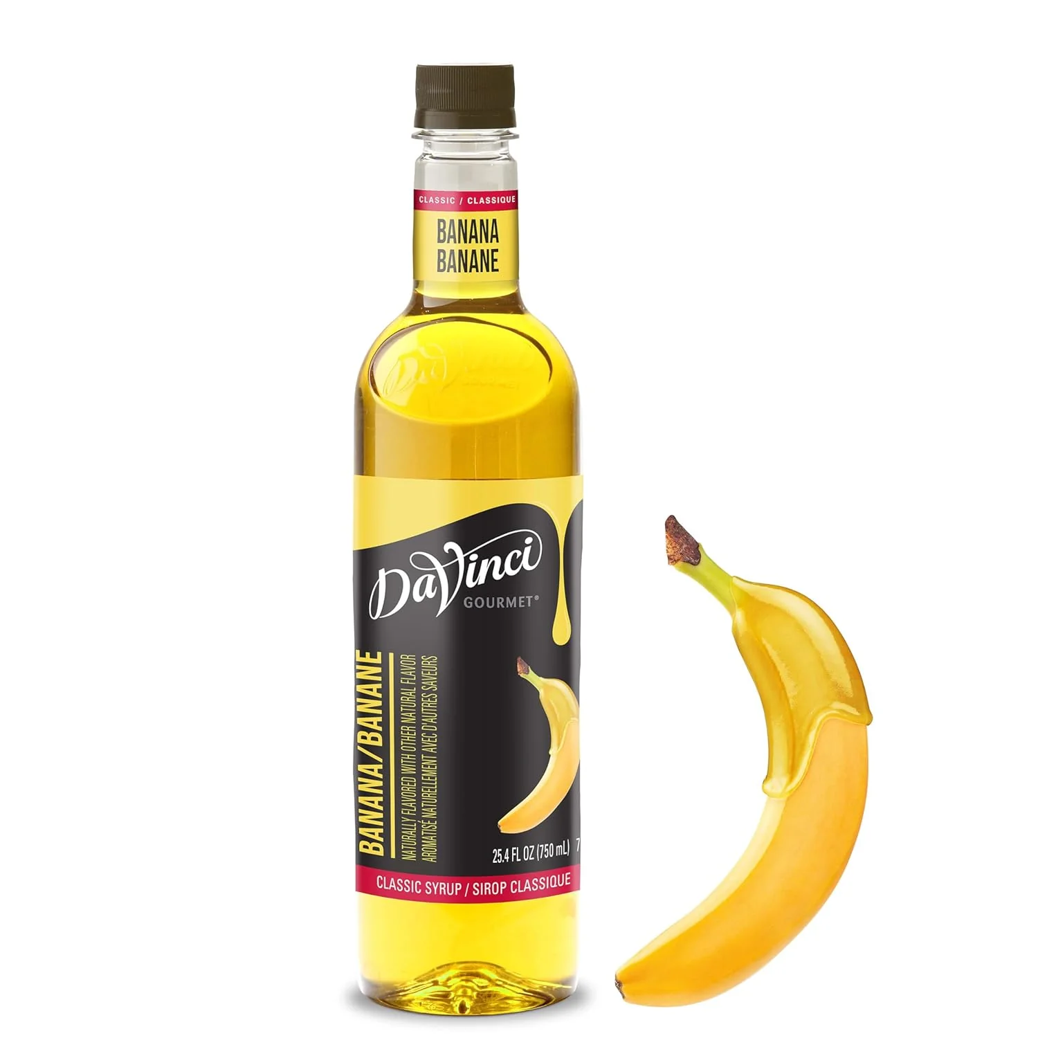 Crafted DaVinci Gourmet Classic Banana Syrup 25.4 Fluid Ounces Long-Lasting