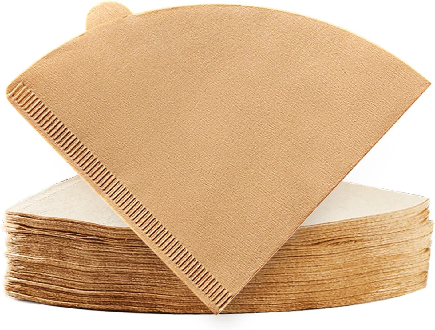 Carefully Designed Gute 200Pcs Cone Coffee Filters 2-4 Cups Unbleached Brown V02 Disposable Coffee Filter Paper High-End