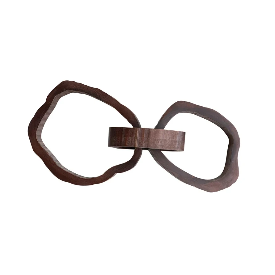 Soft Oversized Acacia Wood Chain w 3 Links Proven