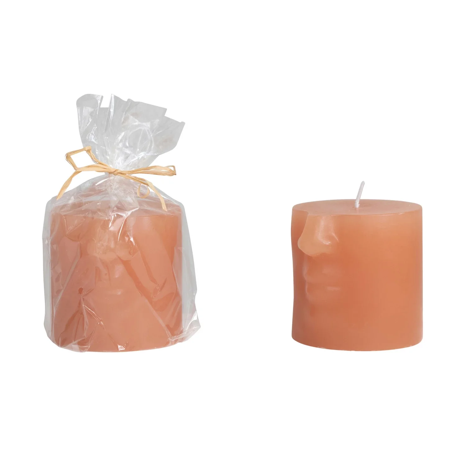 Solid Unscented Face Pillar Candle – Small Modern