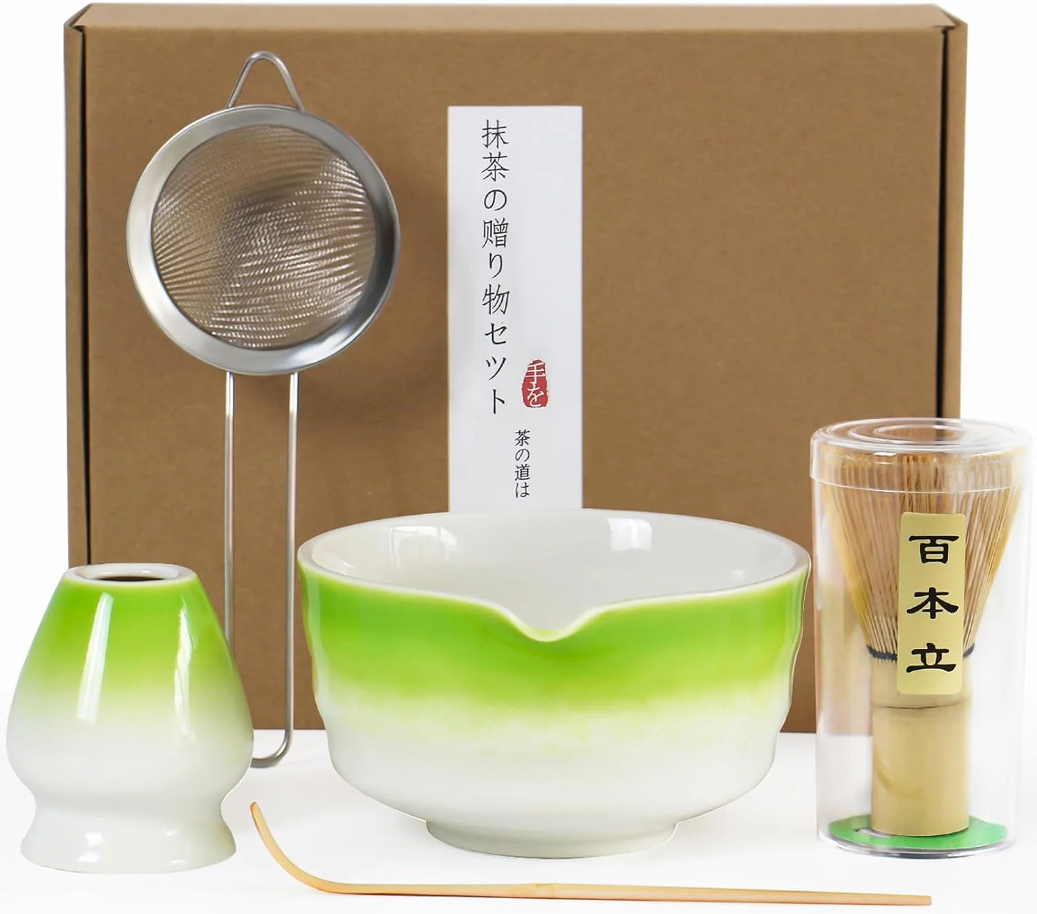 Versatile Matcha Whisk Set – 5 PCS Complete Ceremonial Grade Matcha Set Premium Japanese Matcha Kit with Bamboo Whisk for Matcha Tea Matcha Bowl Scoop Sifter and Ceramic Holder Exceptional