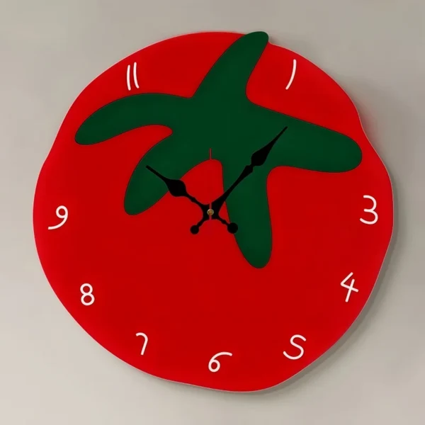 Exclusive Creative Tomato Design Silent Wall Clock Professional