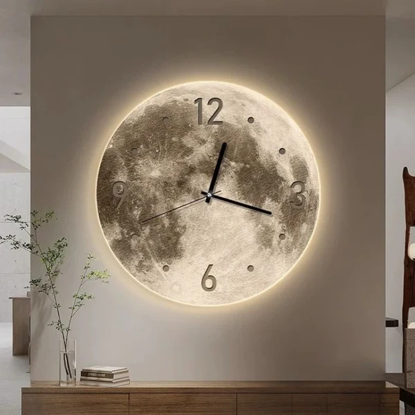 Genuine LunaGlow 20-Inch LED Moon Wall Clock Superior