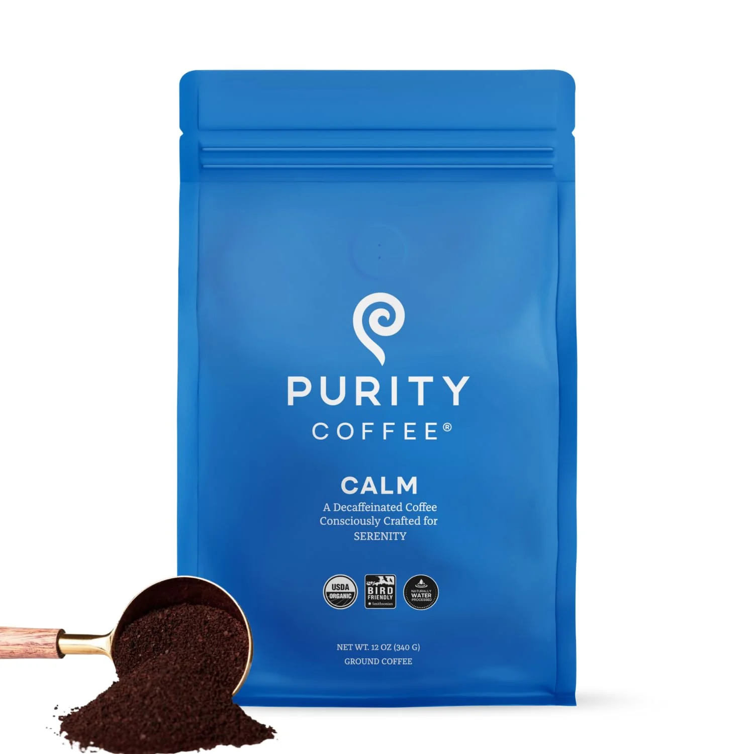 World-Class CALM Decaf Medium Roast Ground 12oz Bag Specialty-Grade USDA Organic MWP Decaffeinated Blend Third Party Tested for Mold Mycotoxins amp Pesticides