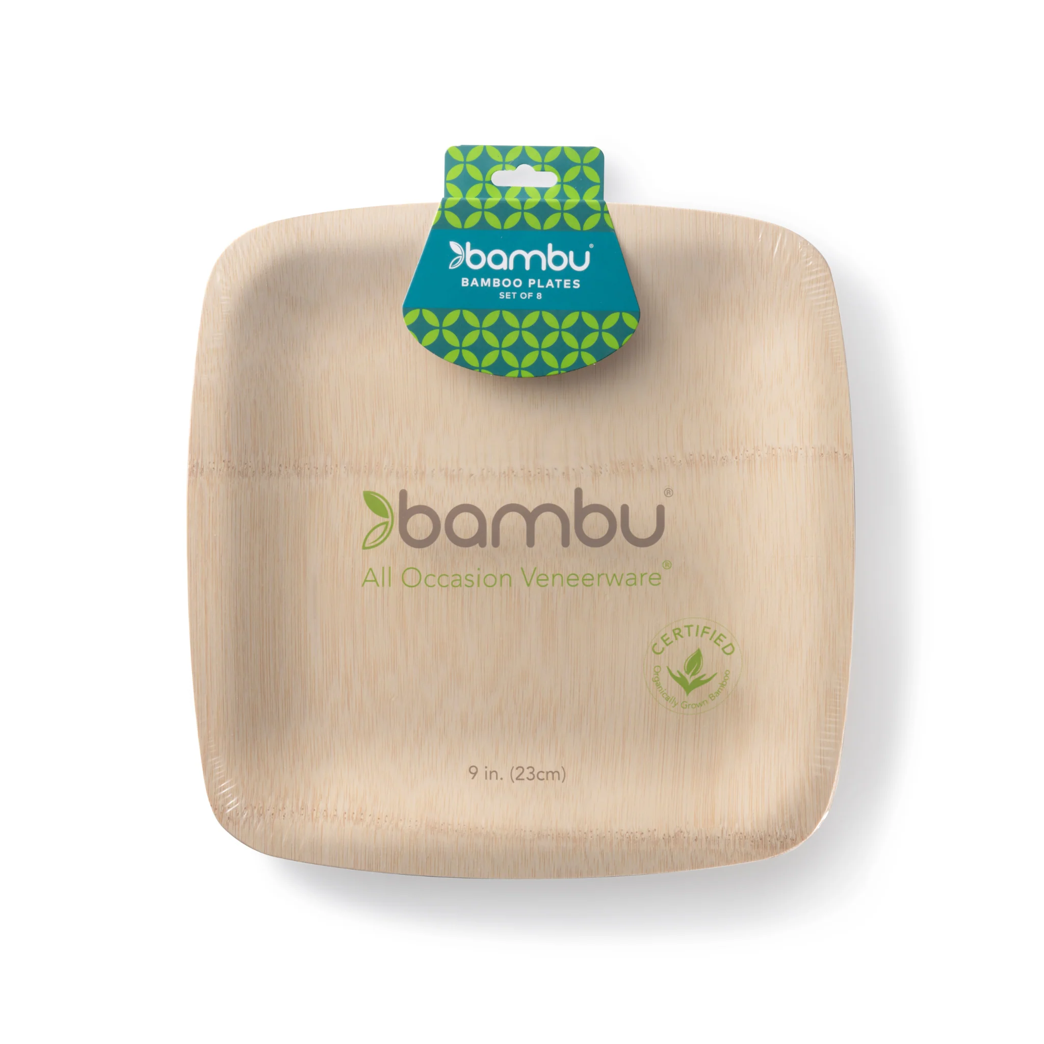 Fine Crafted Bambu Veneerware 9 Plates Secure