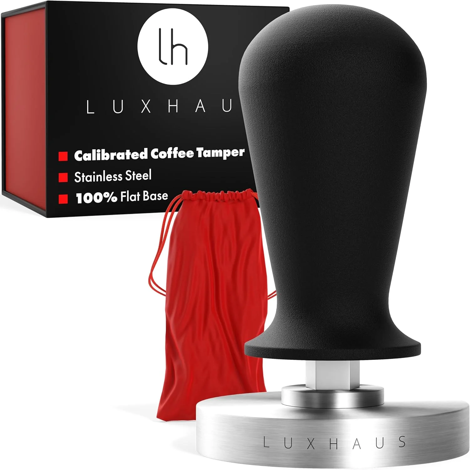 Consistent LuxHaus 51mm Espresso Tamper – Calibrated Spring Loaded Solid