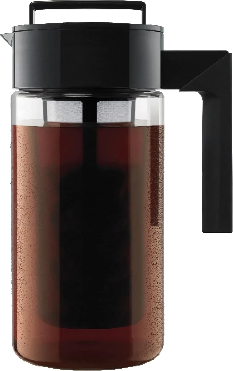 High-Quality Takeya Deluxe Cold Brew Coffee Maker – BPA- Tritan Pitcher with Airtight Leakproof Lid Silicone Grip Handle Fine-Mesh Filter – Shatter-Proof Dishwasher Safe Made in USA – 1 Quart Black Solid