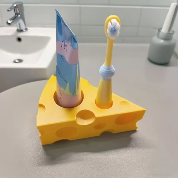 High-Quality Funny Cheese-Shaped Toothbrush Toothpaste Holder Healthy