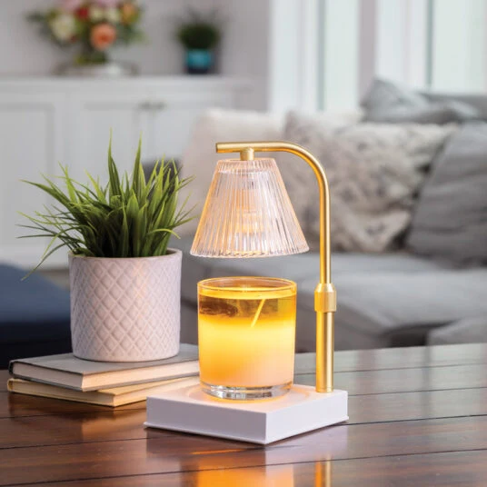 Superior Gold White Candle Warmer Lamp Consistent