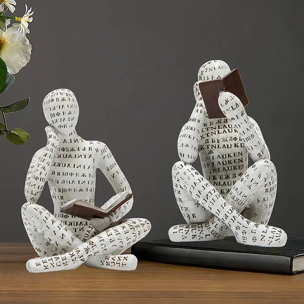 Excellent Pulp Reading Woman Abstract Art Statue First-Class