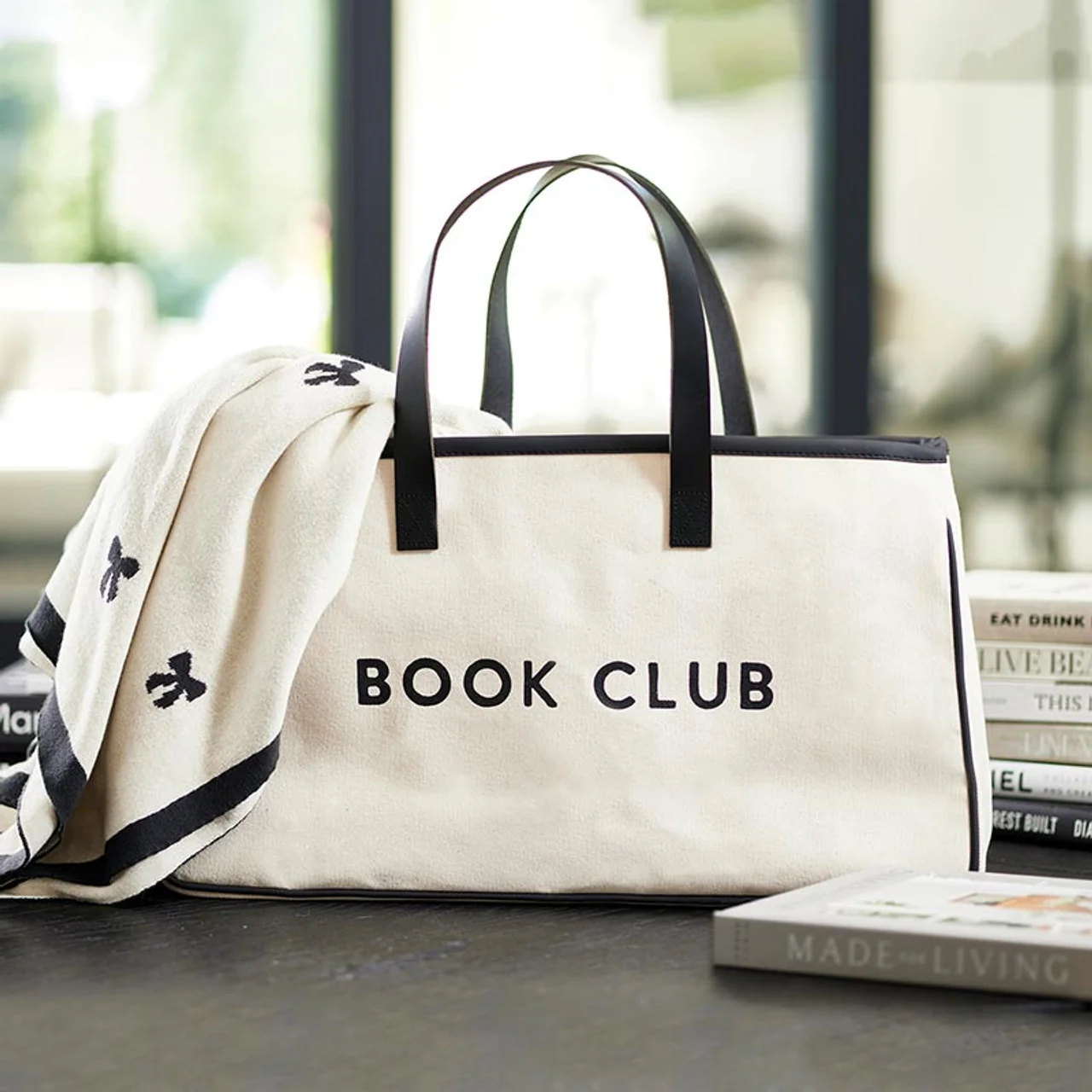 Organic Book Club Canvas Leather Tote 20 Powerful