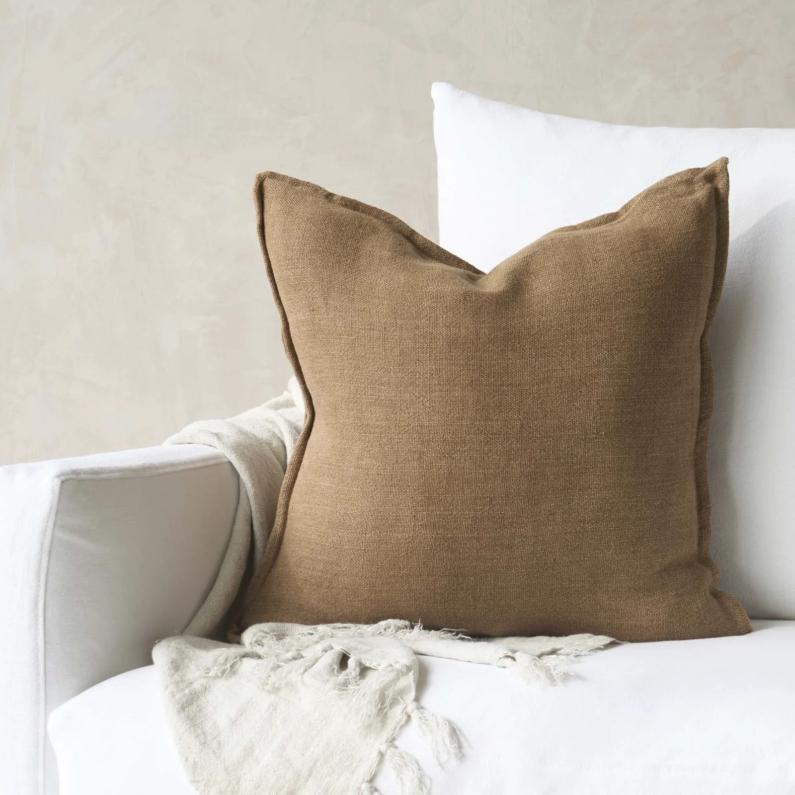 Classic Flaxmill Cushion Fenugreek 50 x 50cm Unique