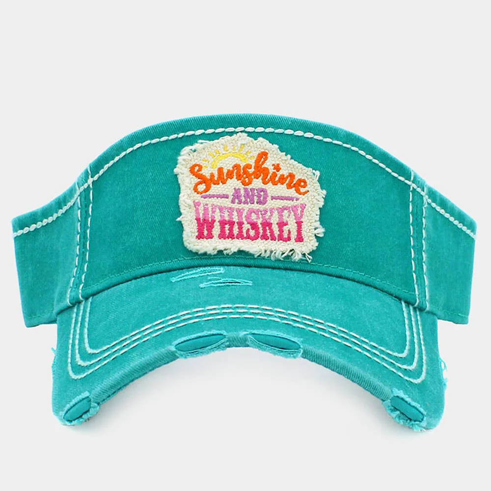 Premium Sunshine And Whiskey Vintage Visor Hat Fine Crafted