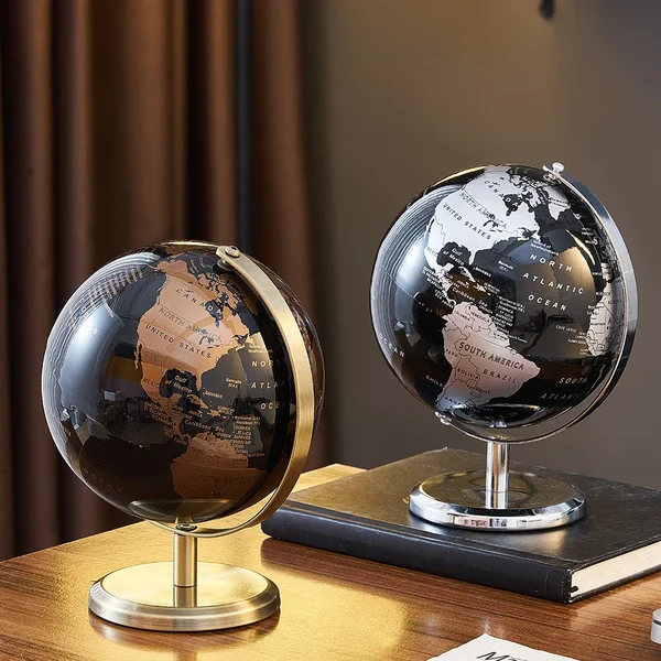 Carefully Designed Retro Modern Decorative World Globe for Home Study Lightweight