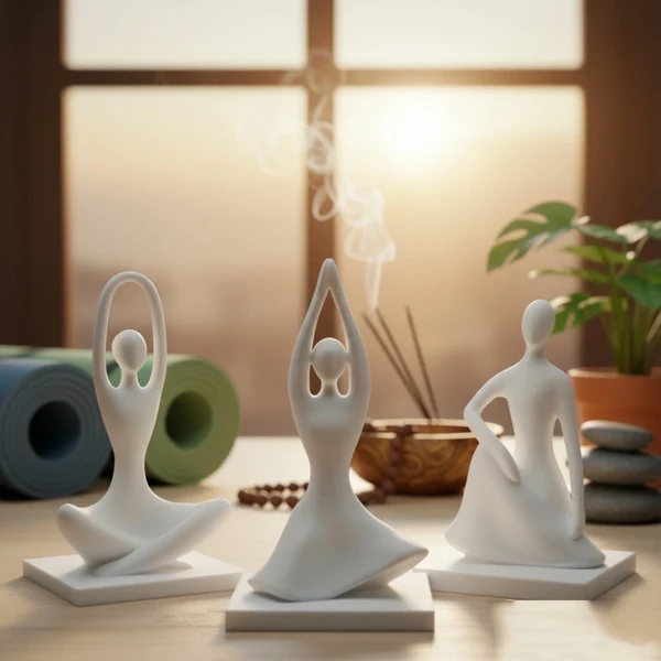 Functional Simple Zen Yoga Figure Ornaments for Meditation Spaces Official