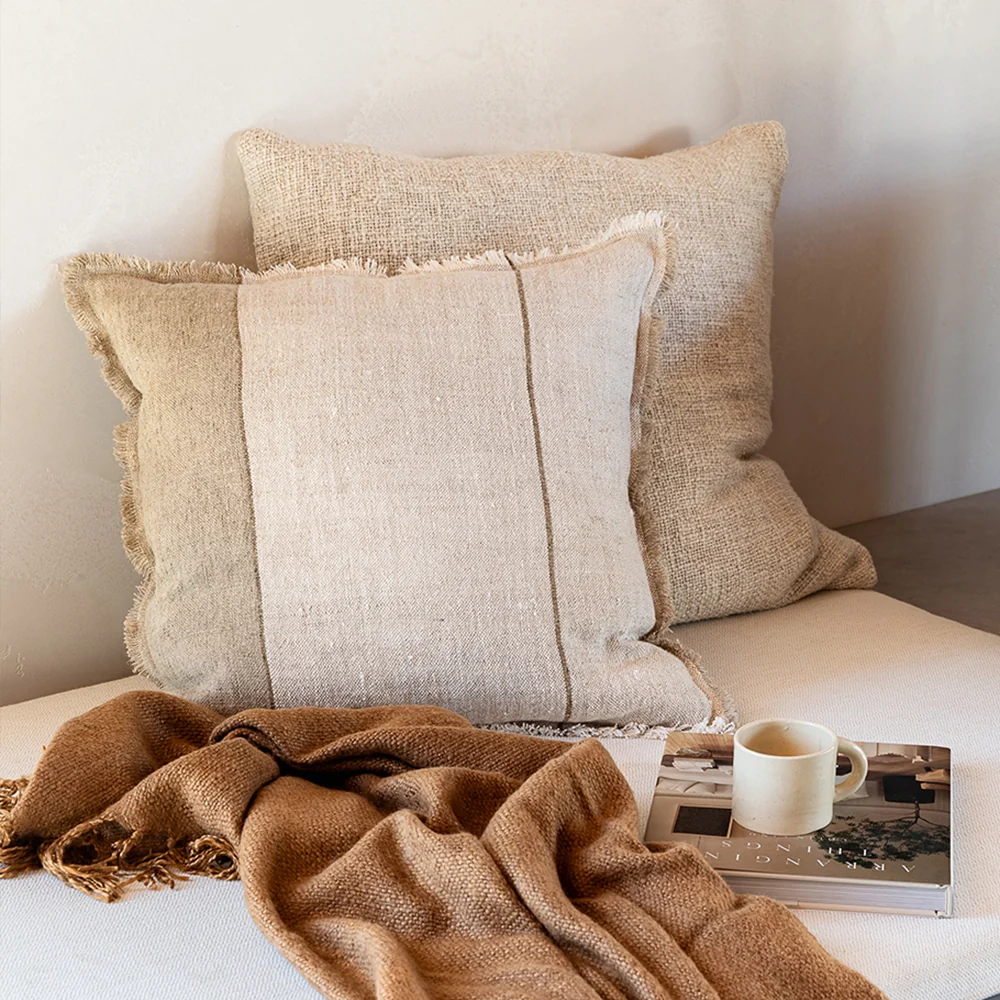 Elegant Frankton Cushion Sand 50 x 50cm Pure