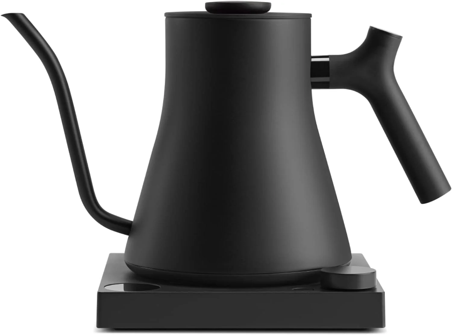 Fine Fellow Stagg EKG Pro Electric Gooseneck Kettle – Pour-Over Coffee and Tea Quick Heating Precise Temperature Control Scheduling Built-in Brew Timer Matte Black 0.9 Liter Contemporary