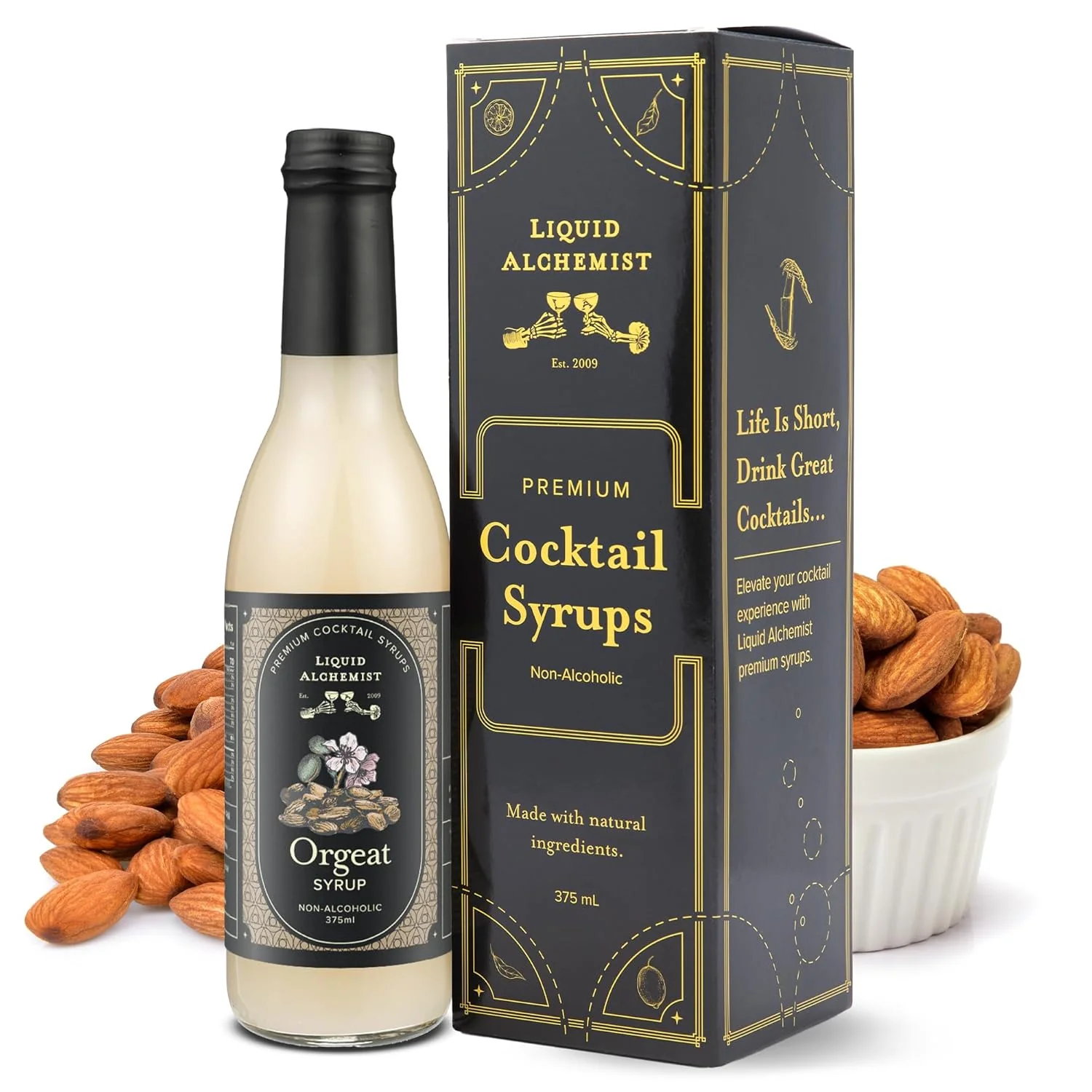 Secure Liquid Alchemist Orgeat Syrup for Cocktails Ingredients Make Our Almond Orgeat Syrup for Drinks the Mai Tai Mix Small Batch Non-GMO amp Vegan 12.7 oz Drink Mixer Pack of 1 Breathable