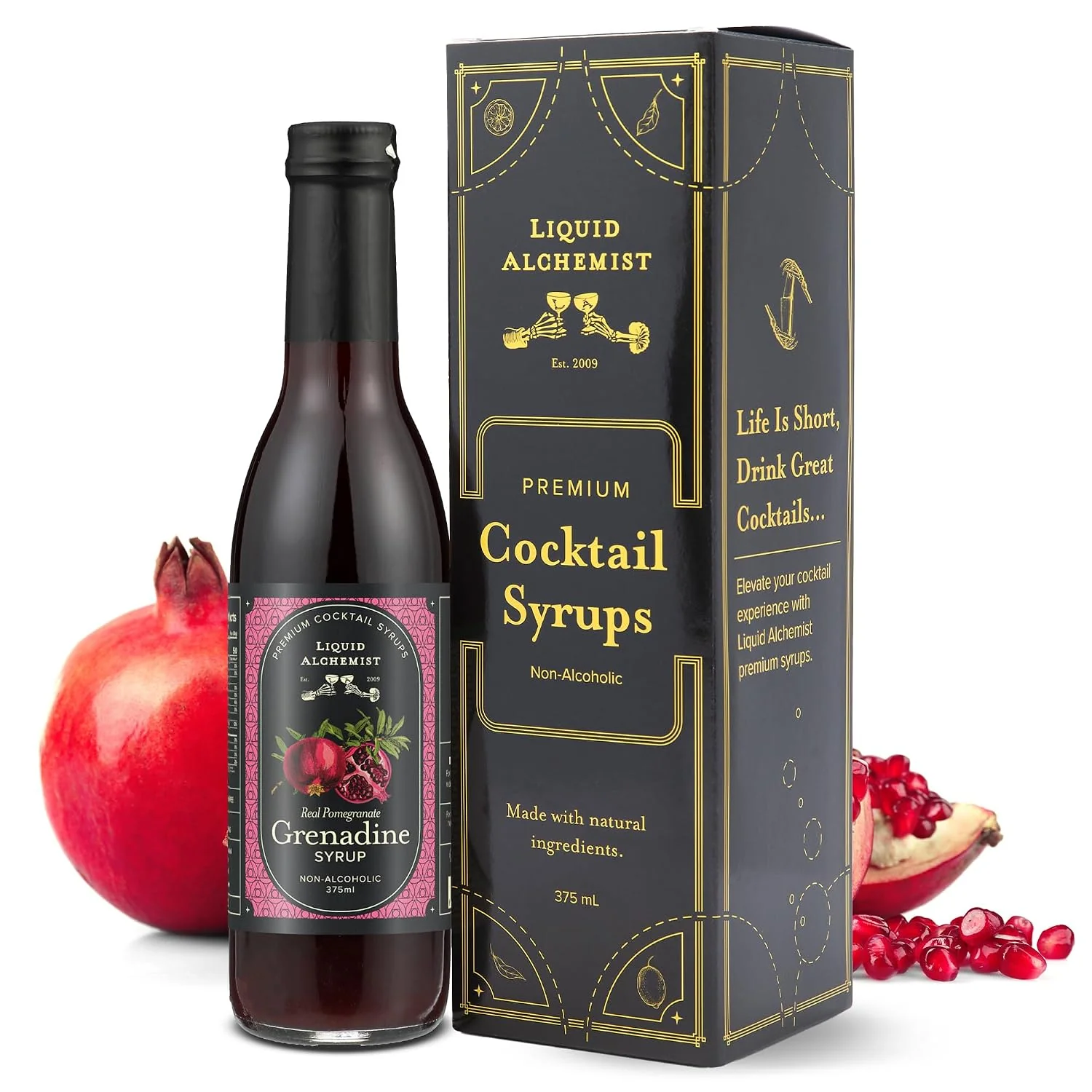 Trendy Liquid Alchemist Grenadine Syrup for Cocktails Ingredients Make our Pomegranate Syrup for Drinks the Shirley Temple Mix Small Batch Non-GMO amp Vegan 12.7 oz Drink Mixer Pack of 1 Practical