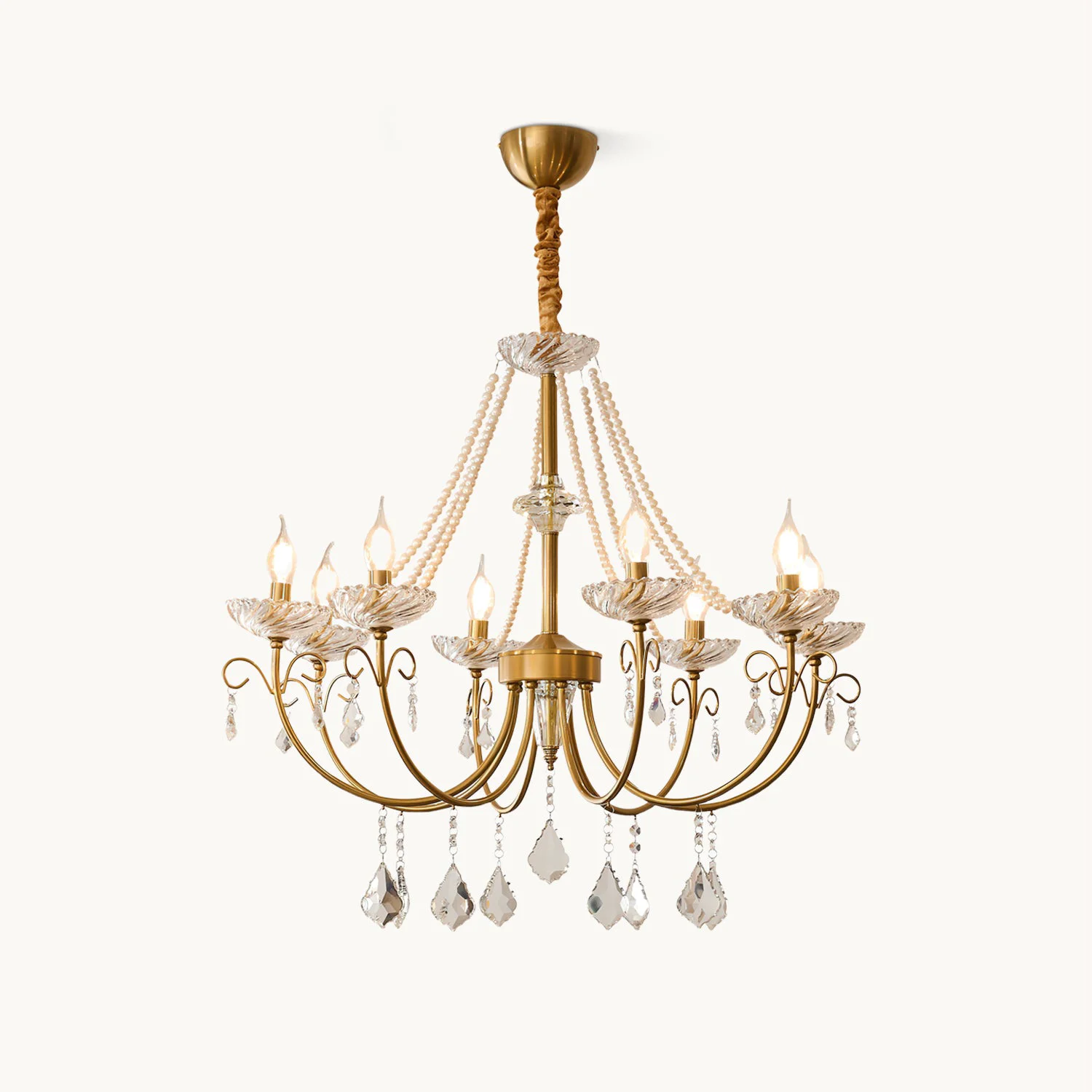 Carefully Designed Maizey Pearl Crystal Chandelier Comfortable