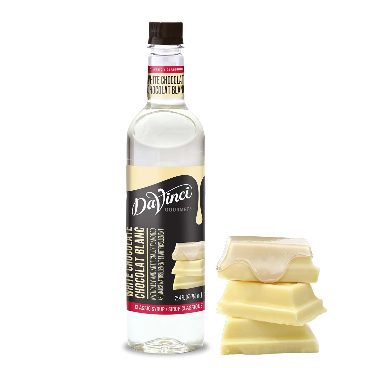 Soft DaVinci Gourmet Classic White Chocolate Syrup 25.4 Fluid Ounces Detailed