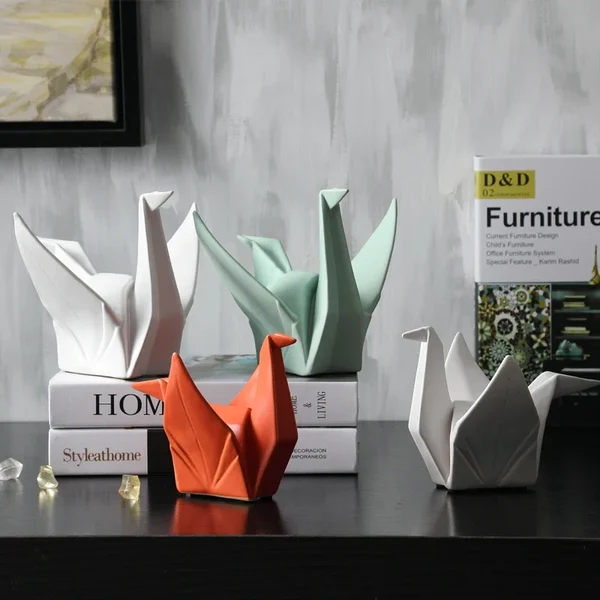Exclusive Abstract Ceramic Bird Sculpture Home Office Décor Fine Crafted