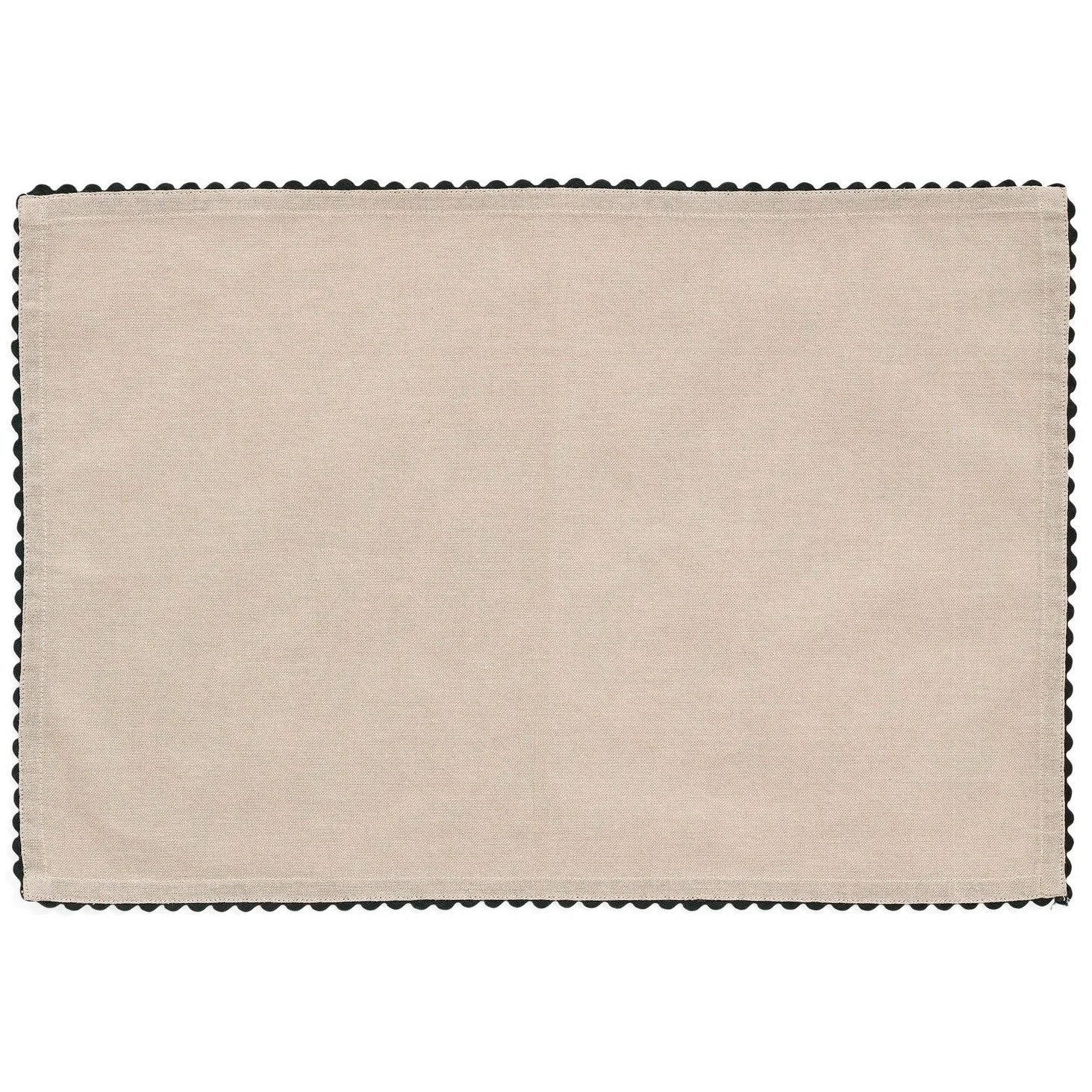 Next-Generation Placemat Chmbr Cot-poly W Lace Linen-black – Set of 4 Responsible
