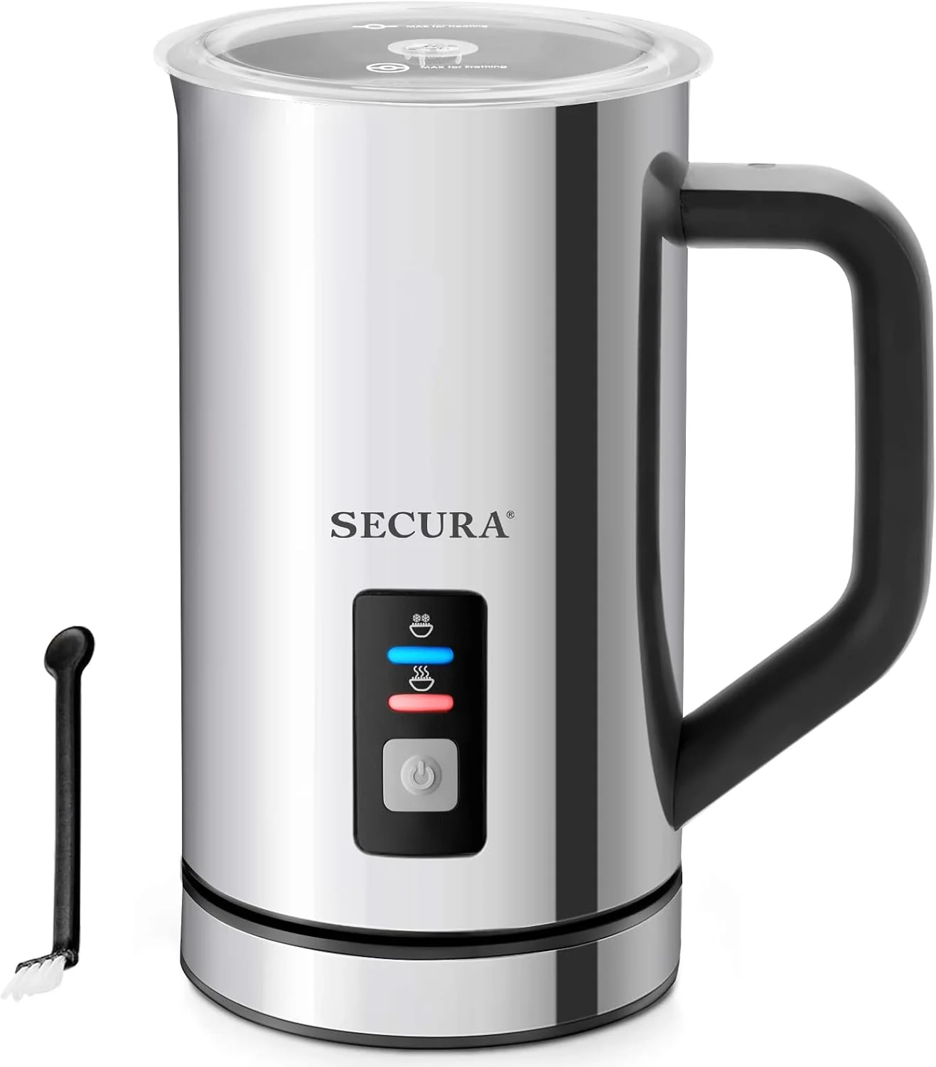 Elegant Secura Milk Frother Automatic Hot amp Cold Foam Maker 16.9oz Milk Warmer Stainless Steel Easy Cleaning Strix Temperature Control One-Touch Operation Rich amp Creamy Milk Froth for Latte Breathable