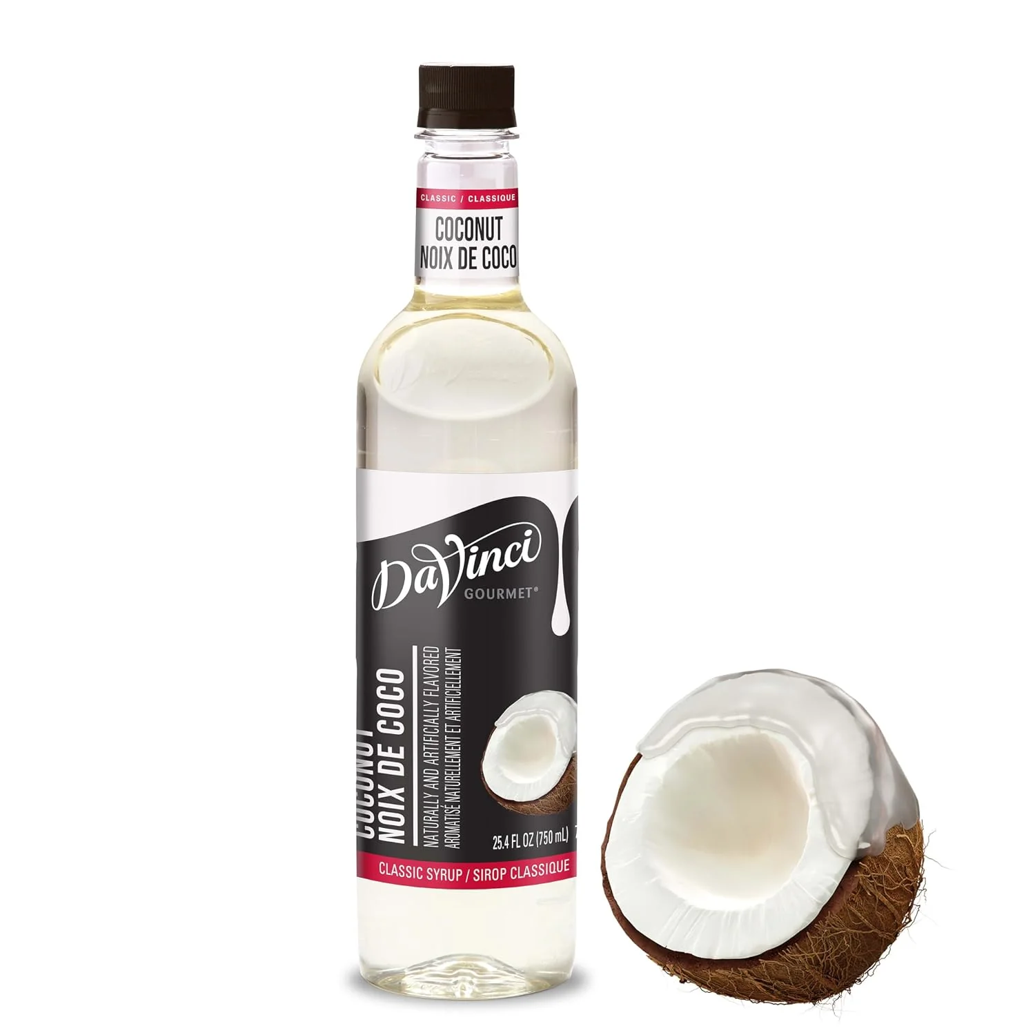 Breathable DaVinci Gourmet Classic Coconut Syrup 25.4 Fluid Ounces Kosher Pareve 1 Count Fine
