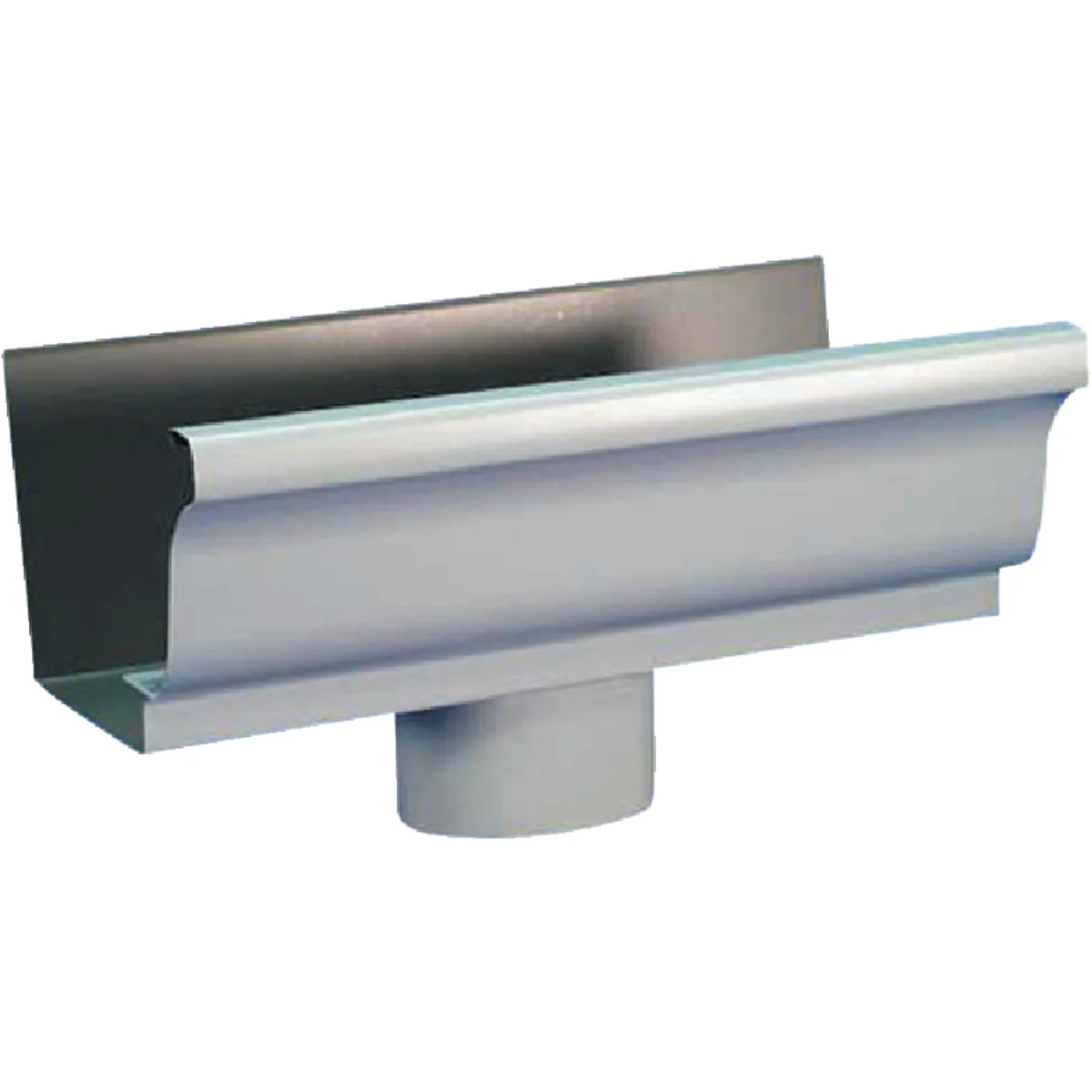 Modern Spectra Metals 5 In. K Style Aluminum White Gutter Drop Outlet Efficient