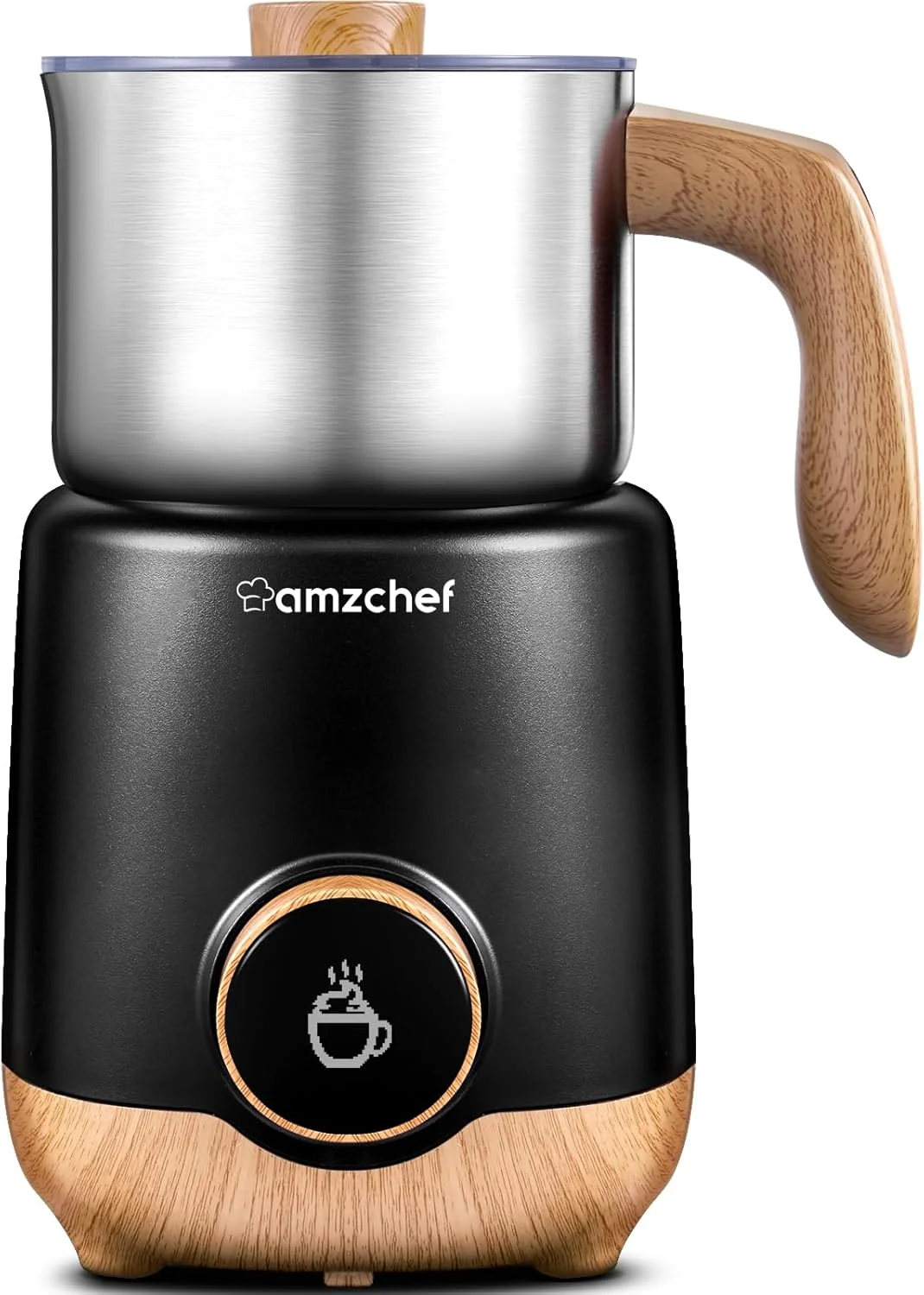 Environmentally Friendly Amzchef 8-IN-1 Milk Frother and Steamer 550 Watts 21 oz Split Stainless Steel Automatic Steamer Milk’s Warmer for Latte Cappuccino Practical