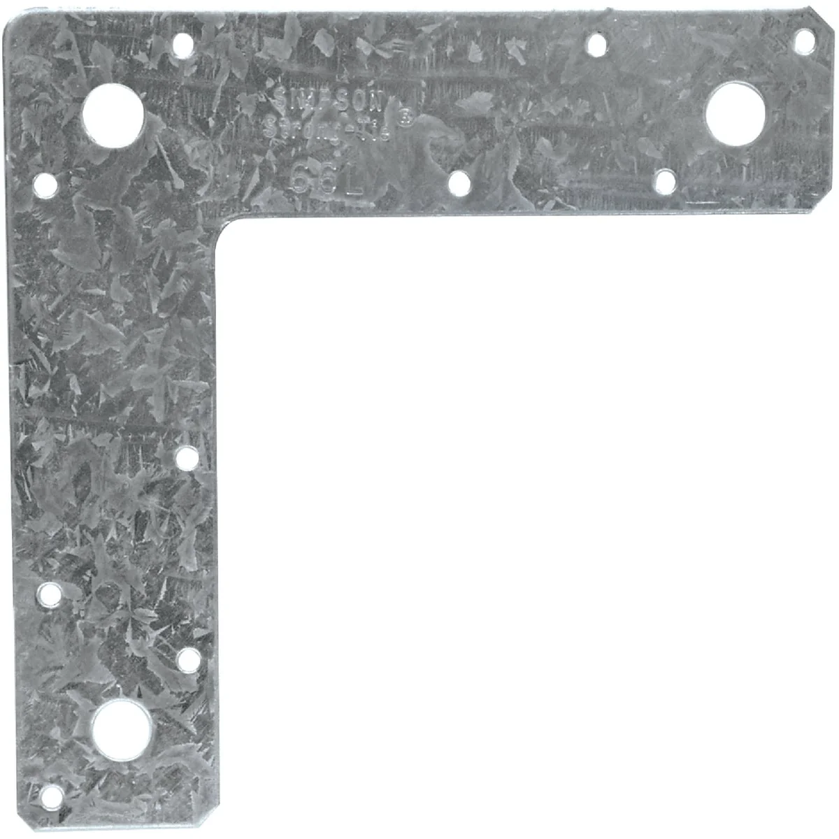 Stylish Simpson Strong-Tie 6 in. L. x 6 in. H. x 1-1 2 in. W. Steel 14 Gauge L Strap Tie Detailed