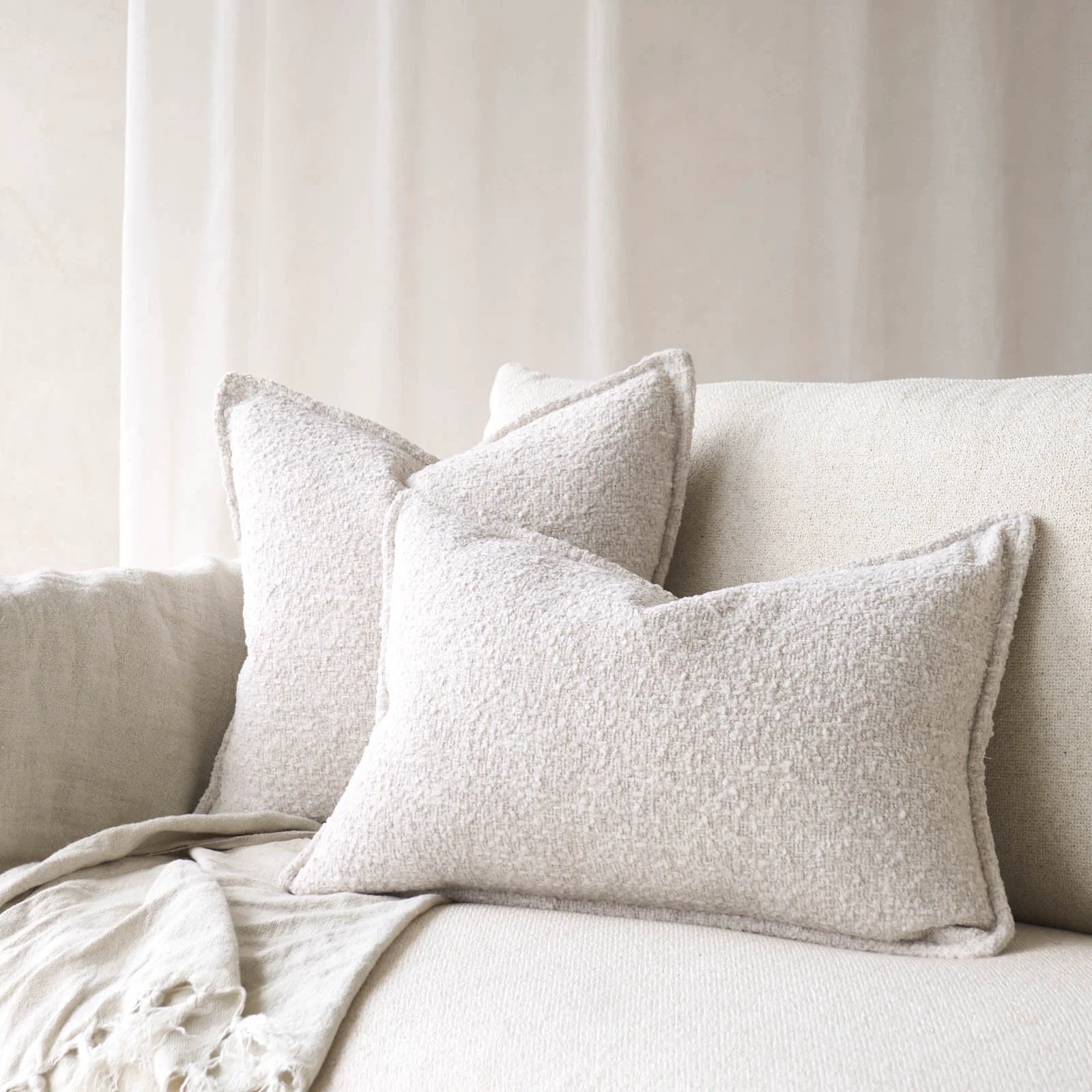 Soft Textured Fabric Cushion Arctic Safe