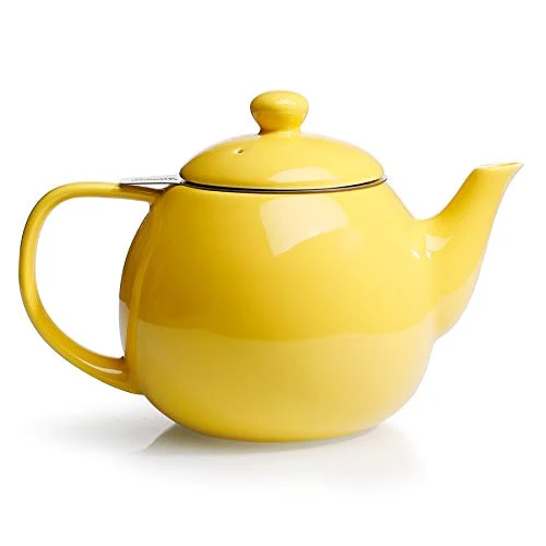 Durable Teapot Porcelain Tea Pot with Stainless Steel Infuser Excellent