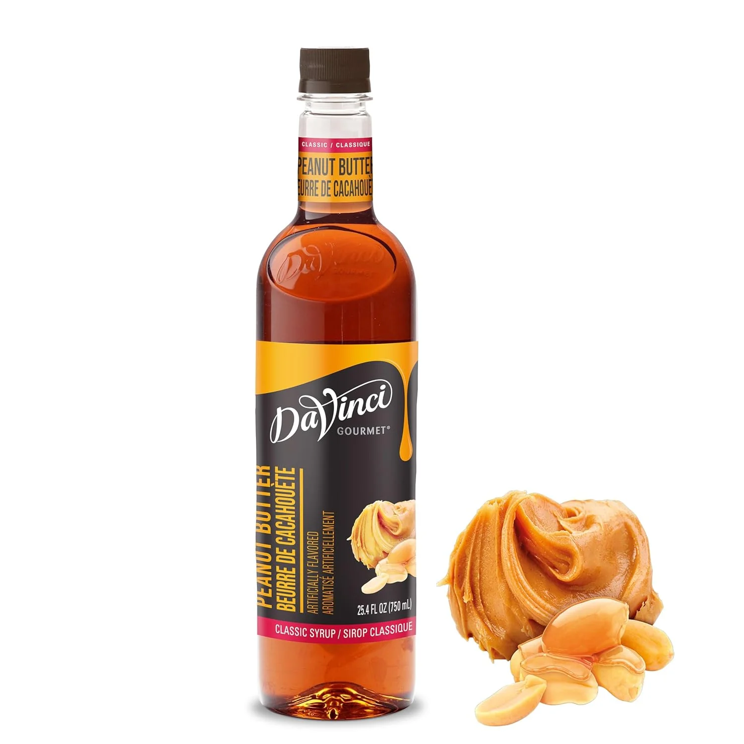 Original DaVinci Gourmet Classic Peanut Butter Syrup 25.4 Fluid Ounces Elegant