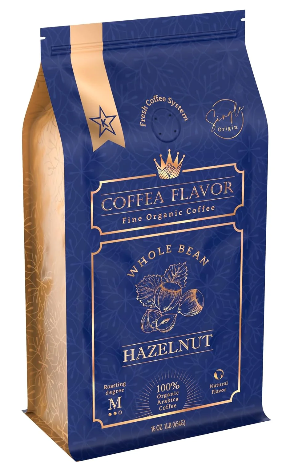 Superior Organic Hazelnut Arabica Coffee Beans Functional