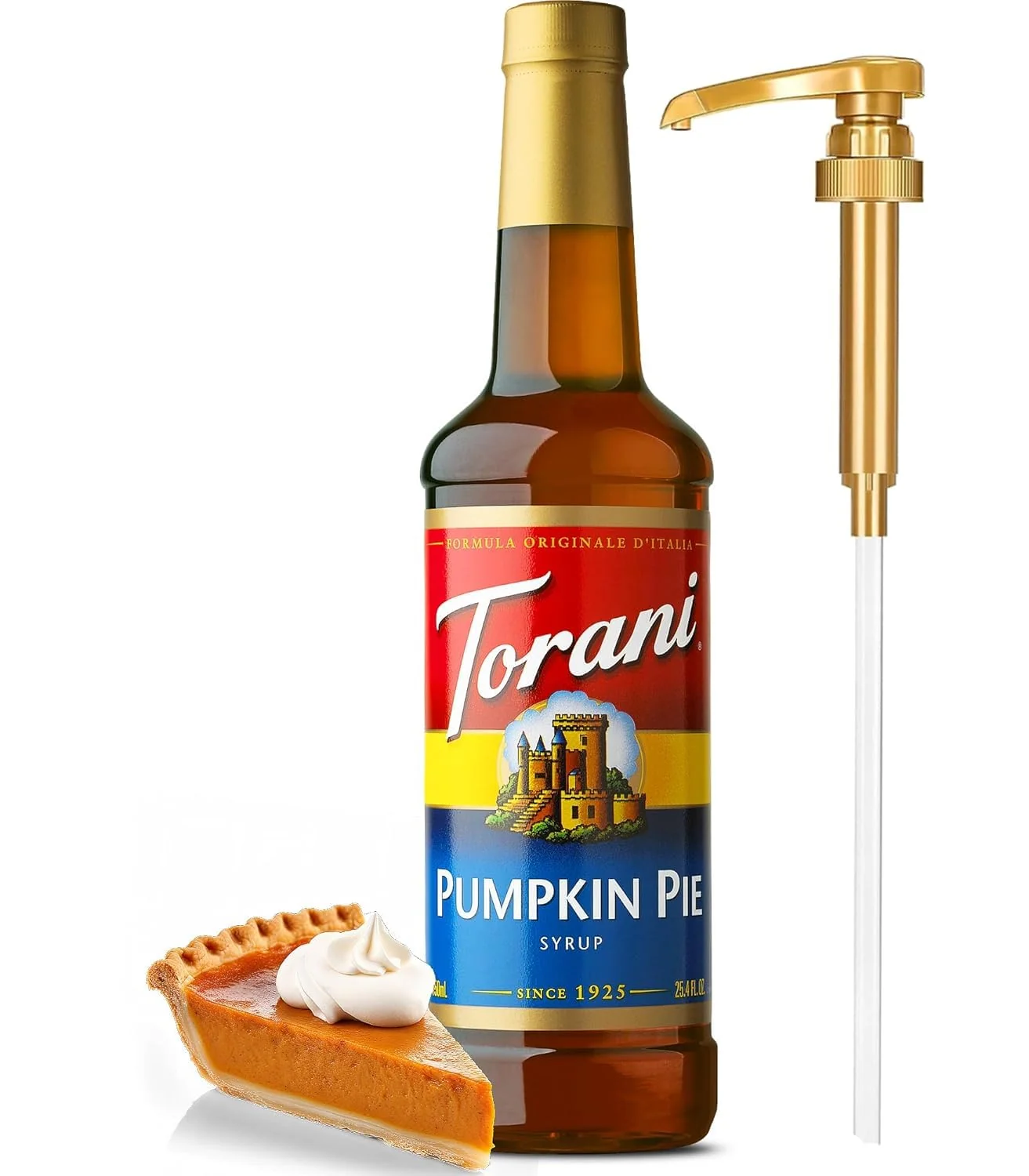 Traditional Jimoco® Syrup Pump Dispenser Torani® Pumpkin pie Syrup 25.4 oz – Coffee Syrup Pump Flavoring Bundle Contemporary