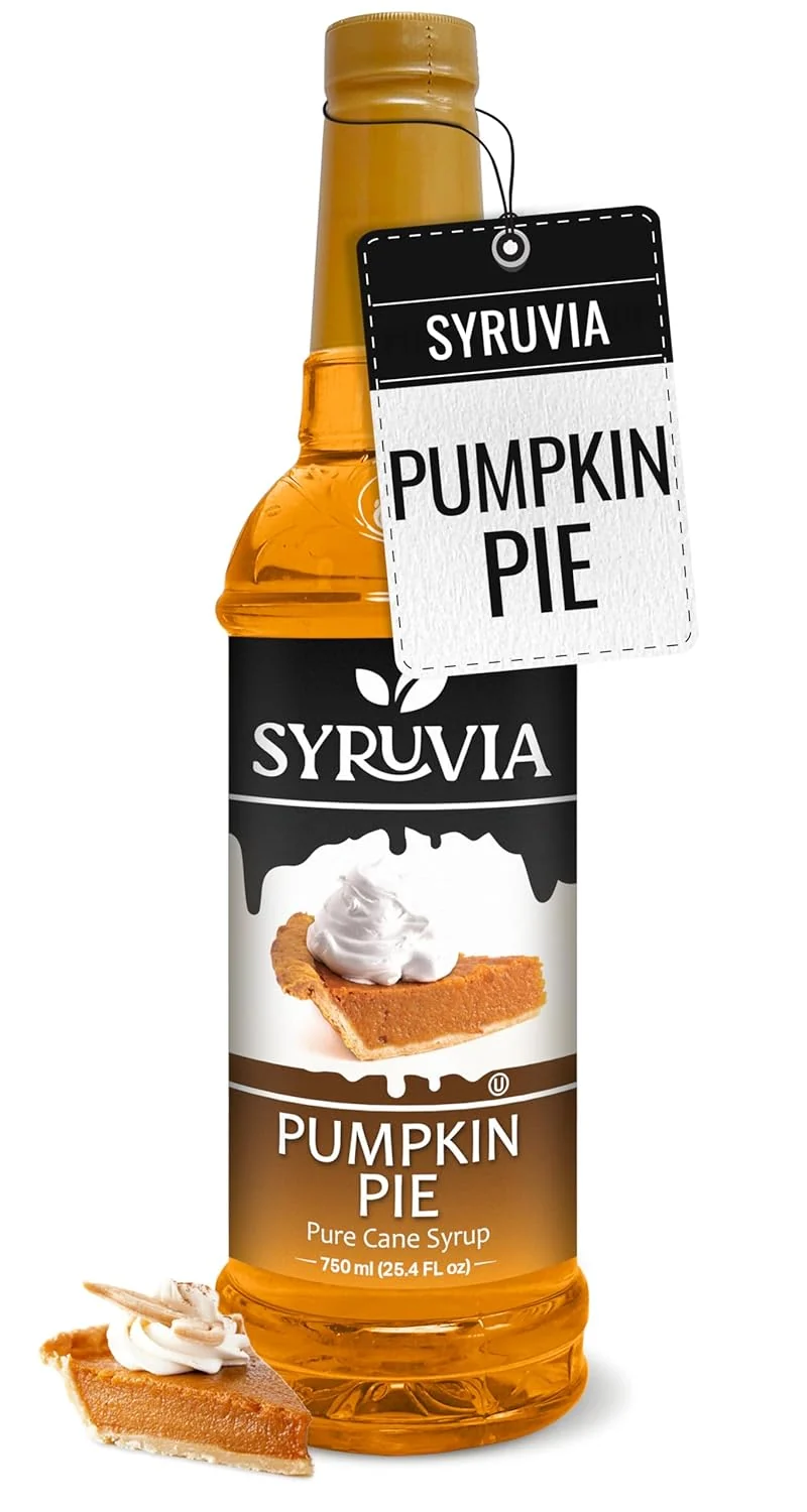 Contemporary Syruvia Pumpkin Pie Coffee Syrup 25.4 Ounces Modern