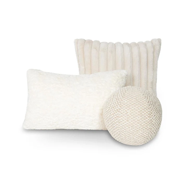 Stylish Crush Cushions Set of 3 Organic